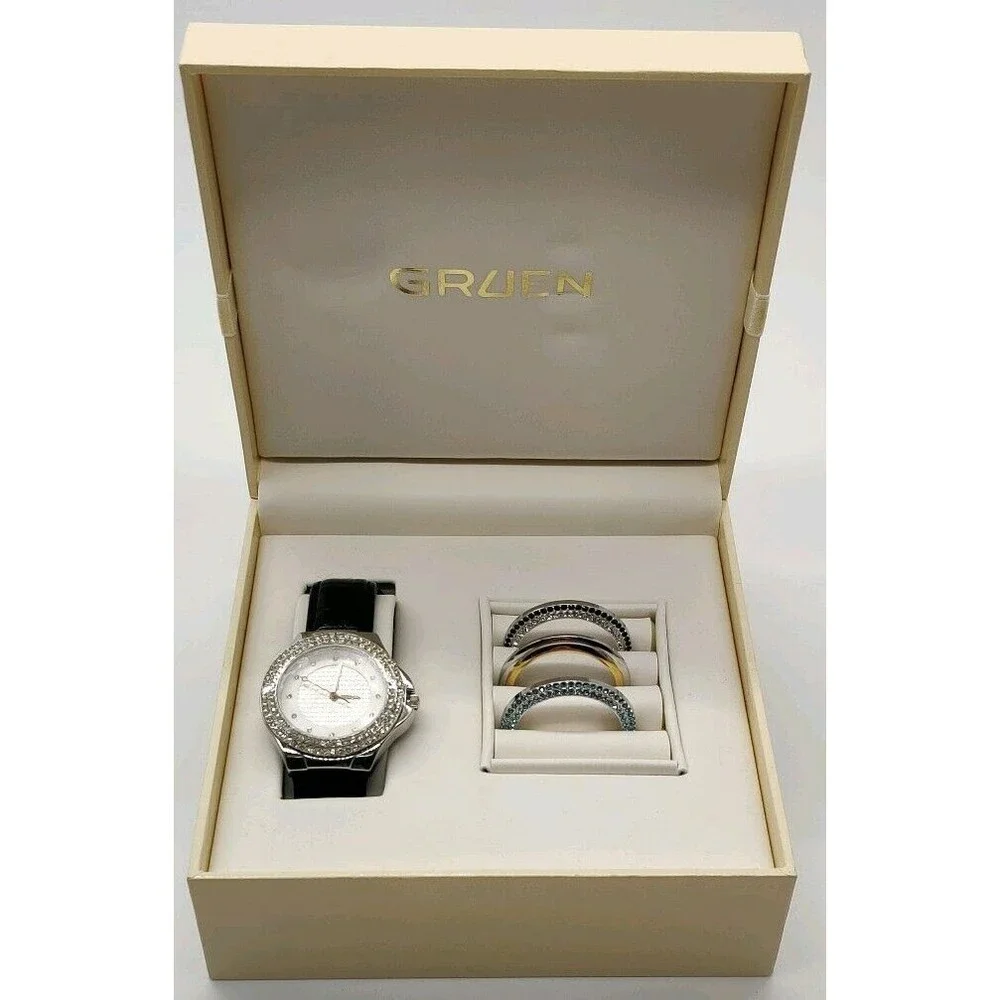 New Gruen Interchangeable Bezels Rhinestone Watch Boxed